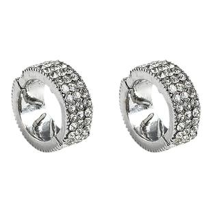 公主头发扣夹圆形金属发扣女前额碎发水钻发卡刘海侧边小夹子发饰