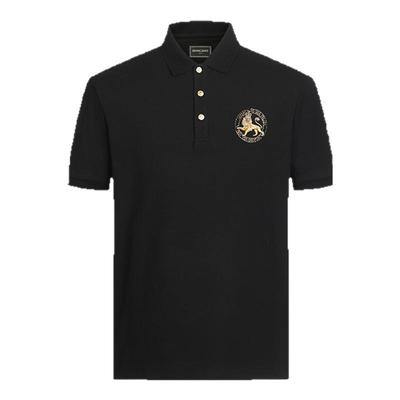 mangano刺绣短袖POLO衫男