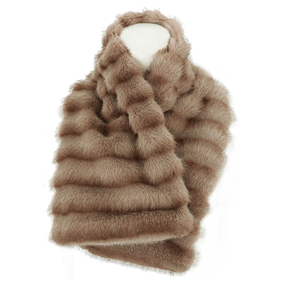 COCOBELLA【实付满1000+99元换购】横排工艺环保皮草围巾WJ0005-3