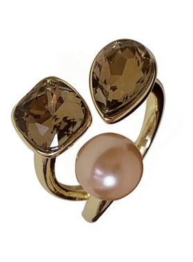 时尚个性开口戒指铜镀金戒指环