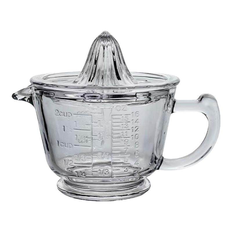 弗莱文茨玻璃手动榨汁器刻度杯