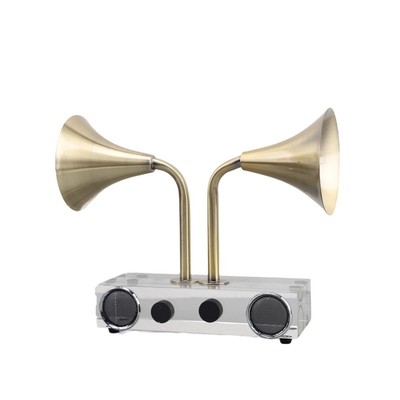 水晶留声机家居装饰摆件现代轻奢