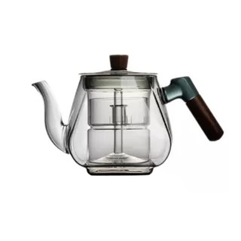 鑫凤祥木璃四方蒸煮壶玻璃茶壶耐高温泡茶壶家用茶水分离煮茶壶