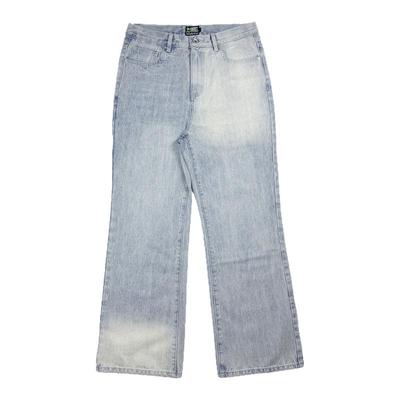 C.t秋季阴阳竹节纹水洗牛仔长裤