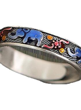 足银戒指2024年可调节指环食指复古文艺高级感尾戒女小指装饰饰品