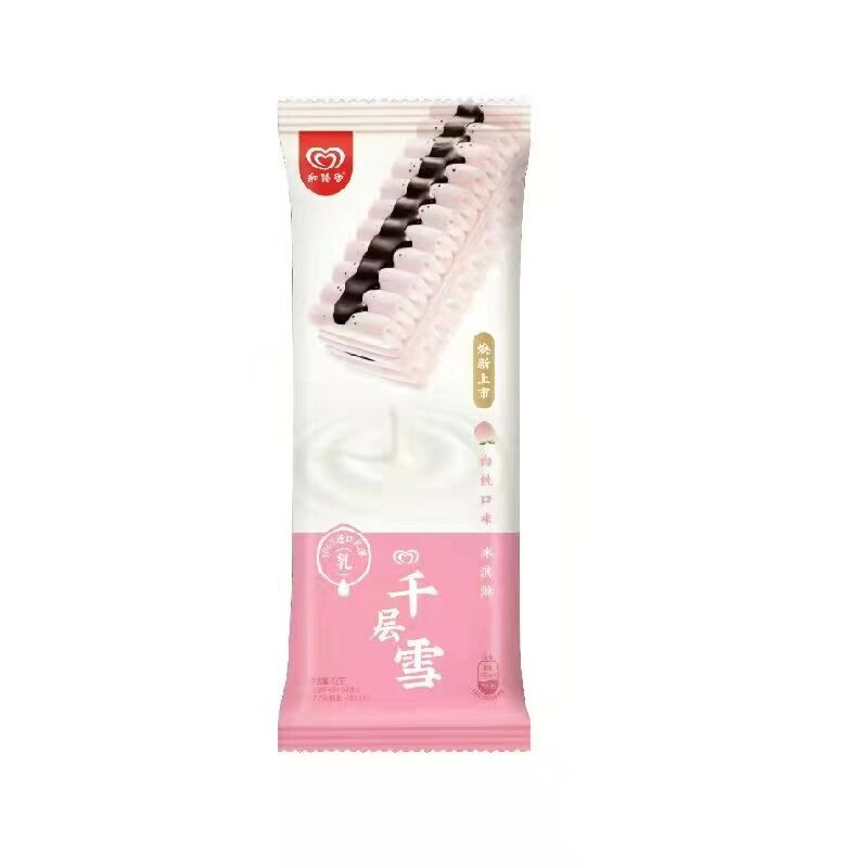 和路雪白桃香草口味整箱批冰淇淋