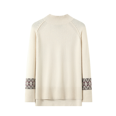 SHOKAY绣嘉毛衣高领提花套衫