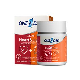 拜耳OneADay熬夜心肝宝奶蓟草护旰片水飞蓟辅酶Q10护心脏60粒/盒