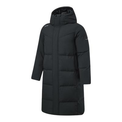 李宁正品健身系列男子防泼水保暖防风长款运动连帽羽绒服AYMU499