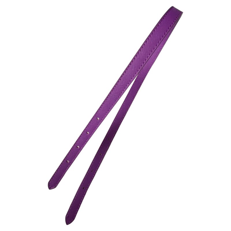 紫色十字纹真皮可拆卸腋下包带