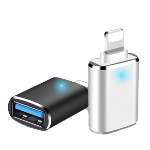 适用苹果otg转接头ipad平板lightning接口iPhone17/16/15/14/13pro/12/11/XR/XS/max手机连接优u盘USB转换器P