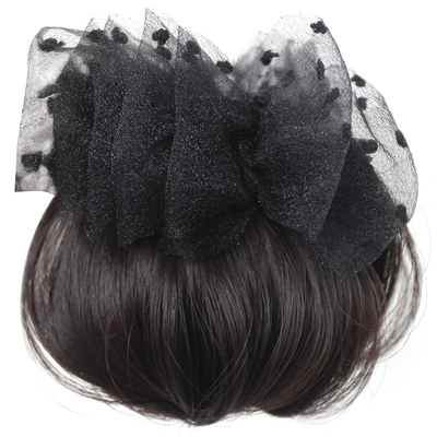 仟丝百变云朵网纱高扎抓夹丸子头