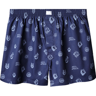 七匹狼纯棉男士阿罗裤宽松三分短裤衩可外穿居家睡裤哈罗内裤睡觉