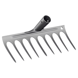 德国耙子农具搂草松土不锈钢九齿钉耙农用铁耙子除草神器挖地耙子