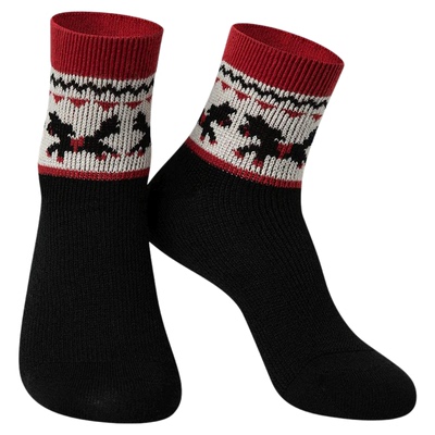 舒雅男女同款绵羊毛3A抑菌鸿运袜