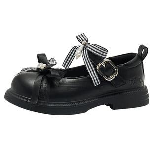 他她童鞋儿童小皮鞋女童法式黑色玛丽珍鞋新款春漂亮小女孩公主鞋