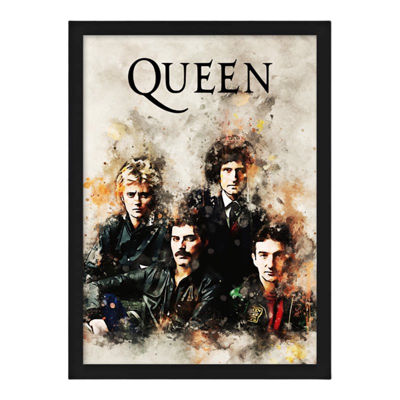 Queen皇后乐队摇滚带框海报挂画