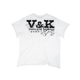 Vinkid(云梯)VK短袖 和平鸽短款正肩修身美式潮流百搭显瘦T恤