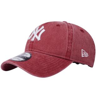 New Era纽亦华秋冬MLB染色水洗棒球帽NY刺绣弯檐复古做旧鸭舌帽子