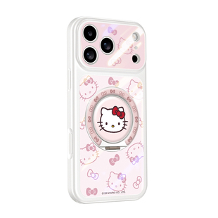 维泡适用苹果18promax手机壳新款iPhone18pro旋转带支架凯蒂猫17镜头全包防摔大视窗hellokitty保护套女可爱