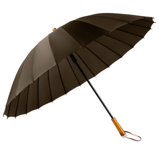 抗风24骨长柄雨伞男大号双人加固木柄晴雨伞学生直杆商务伞女定制