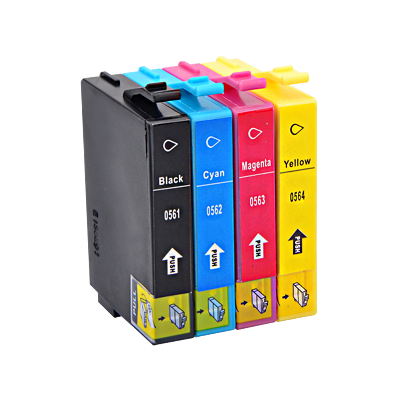 彩格适用爱普生R250墨盒 RX430 RX530 T0561 T0562 T0563 T0564 喷墨打印机四色大容量墨水盒墨盒