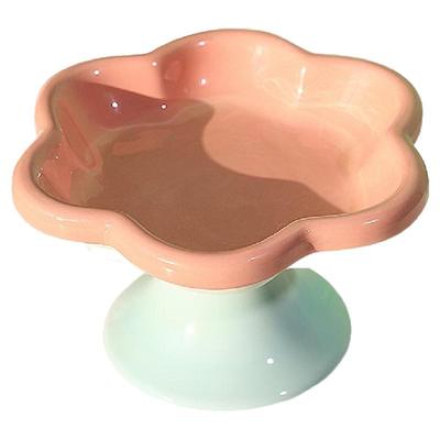 猫碗陶瓷碗猫咪吃饭喝水碗高脚大口径防打翻小狗碗猫食盆宠物饭碗