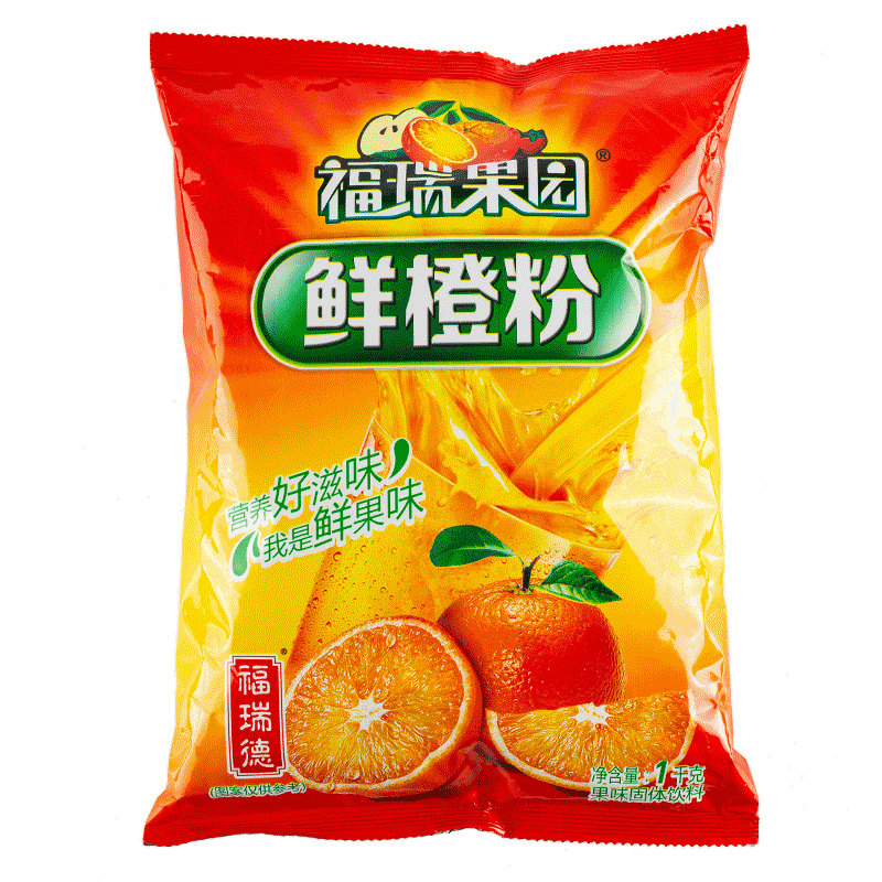 福瑞果园鲜橙粉酸梅粉1000g袋装鲜橙子果珍果汁橙汁原料速溶冲饮