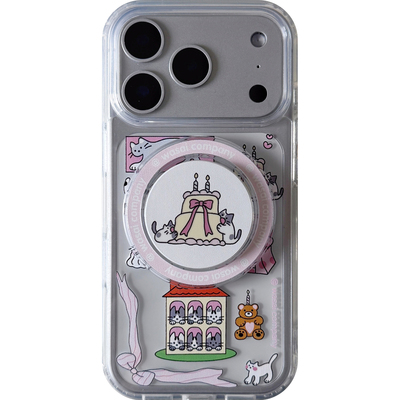 可爱蝴蝶结猫猫狗狗苹果17手机壳