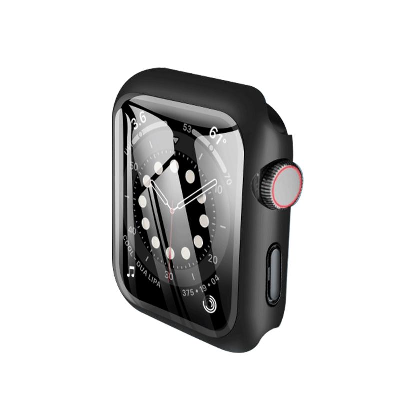 适用iwatch8/7保护壳套SE保护膜苹果s9手表曲面壳applewatch6代防水Ultra2表带薄45mm钢化壳膜一体全包2/3/4