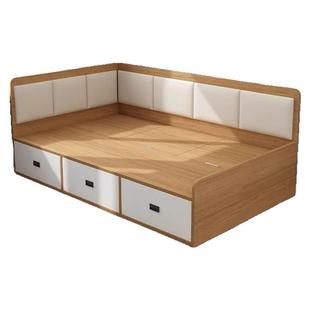 现代简约榻榻米床小户型省空间软包床收纳储物床抽屉落地高箱定制