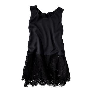 23区可水洗蕾丝拼接弹力哑光缎内搭背心女ONWARD