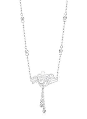 vana桃花足银项链纯银女2026新款