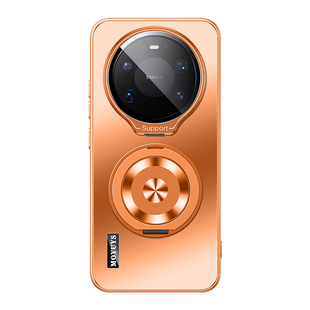 适用华为mate80promax手机壳高端肤感磨砂mate80pro创意个性旋转双支架mt80高级感pro+软边防摔网红情侣爆款