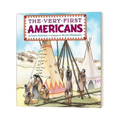 英文原版绘本 The Very First Americans Grosset & Dunlap All Aboard Book 第一个美国人 英文版 进口英语原版书籍儿童全英语书