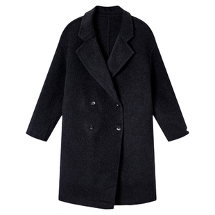 MinutePlus 双排扣毛呢大衣高定定制中长款双色可选MP58WC18