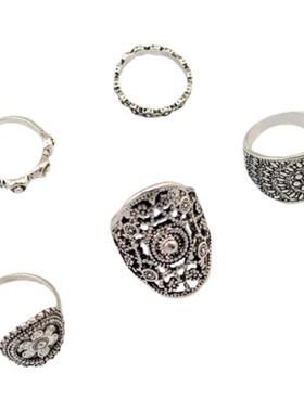 欧美靓饰新款时尚镂空女雕花戒指