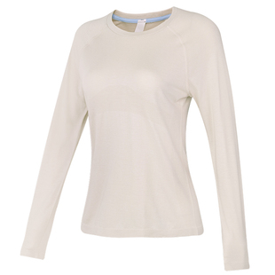 健身女孩美利奴羊毛瑜伽服透气高弹跑步运动上衣速干普拉提长袖秋