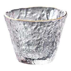 冰冻描金玻璃小茶杯套装日式锤纹杯子个人专用茶道品茗杯功夫茶具