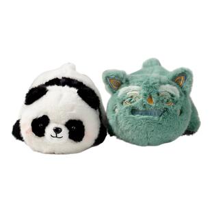 成都文创三星堆翻转熊猫玩偶公仔双面创意毛绒玩具特色纪念礼物