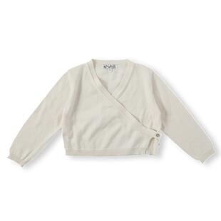benebene春季新款男女童宝宝薄款针织衫婴儿纯棉V领斜襟开衫外套