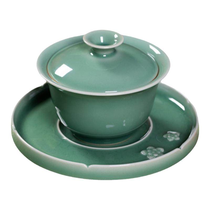 【官方正品】三才盖碗茶杯