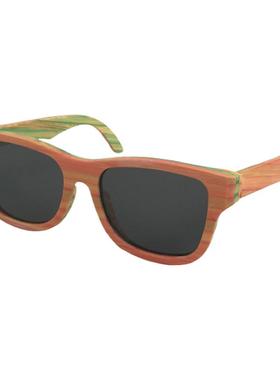 墨镜粉红色竹制太阳镜