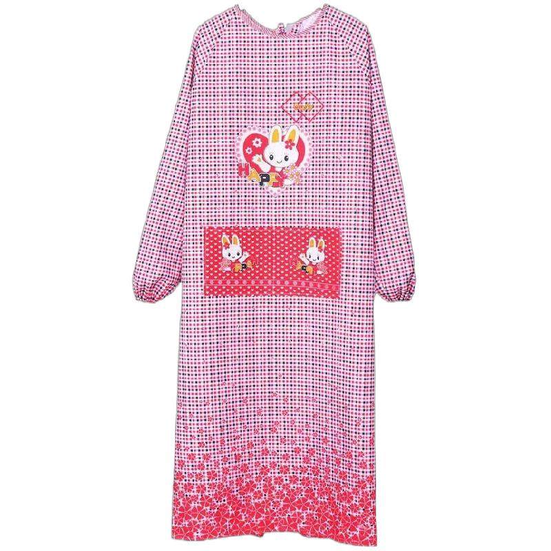 围裙女厨房家用防油耐脏新款长袖罩衣外穿成人上班家务围腰工作服