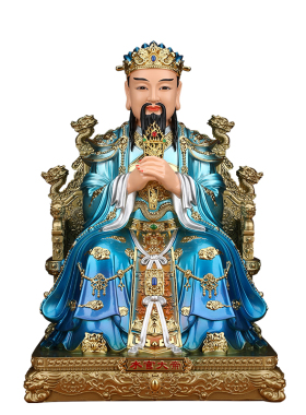 三官大帝神像天官地官水官三元大地像体真身家用供奉树脂佛像摆件