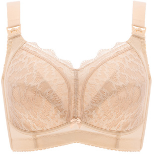 糖粒哺乳内衣大杯大码收副乳防下垂聚拢产后大胸喂奶文胸专用纯棉