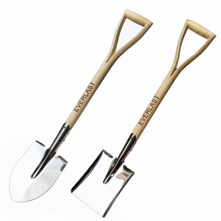 园艺工具不锈钢大铲子挖土加厚铁锹铁铲家用种菜铁锨农具赶海神器