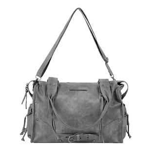 韩国雪允同款FANCY CLUB托特包绑带机车女包大容量单肩手提斜挎包