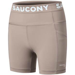 Saucony索康尼女子抗UV50+跑步训练弹力舒适运动自如紧身三分裤