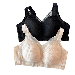 亲肤纯棉杯 BCDE光面无痕薄款大胸显小全罩杯无钢圈调整型内衣